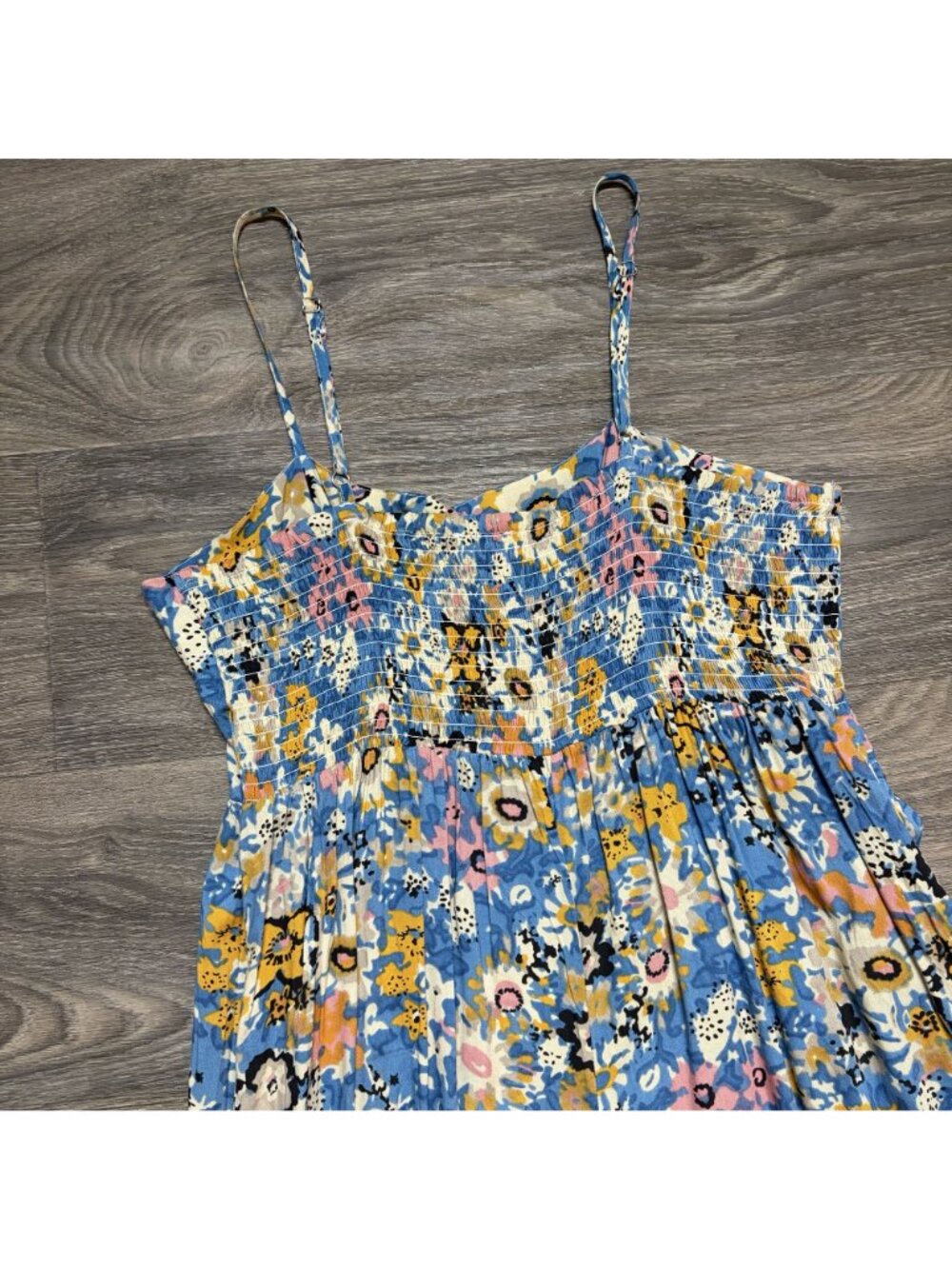 Natural Life Bailey Jumpsuit Floral XL Blue Pink Wide Leg Bohemian Pockets NEW - Picture 15 of 16